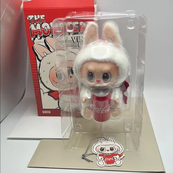 LABUBU -THE MONSTERS COCA-COLA SERIES-Vinyl Face Blind Box “Happy Factor” NWOT - Picture 5 of 15